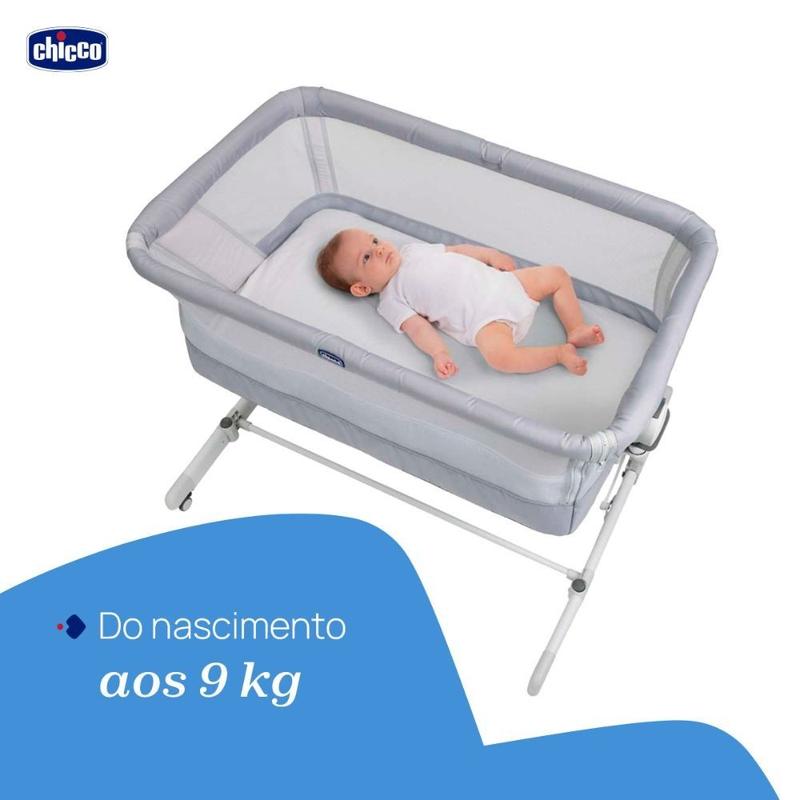 Berço Chicco Next2me Pop Up portátil de 0-9kg Cinza